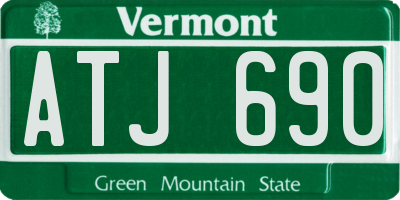 VT license plate ATJ690