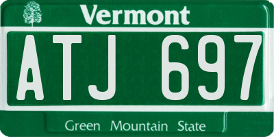 VT license plate ATJ697