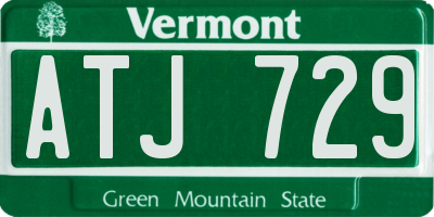 VT license plate ATJ729