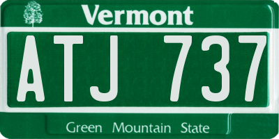 VT license plate ATJ737