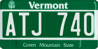 VT license plate ATJ740