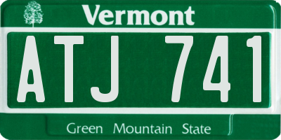 VT license plate ATJ741