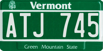 VT license plate ATJ745