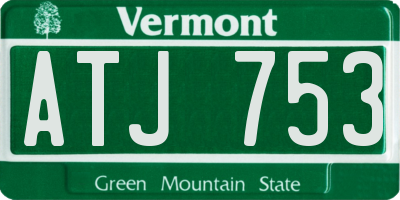 VT license plate ATJ753