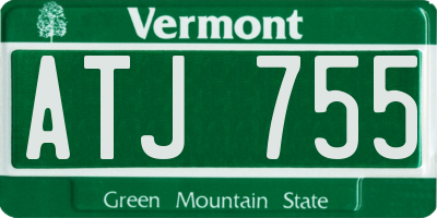 VT license plate ATJ755