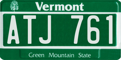 VT license plate ATJ761