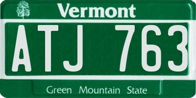 VT license plate ATJ763