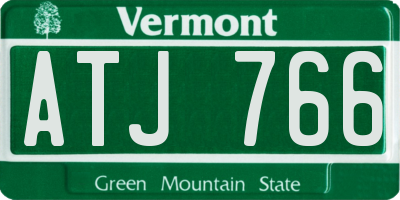 VT license plate ATJ766