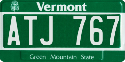 VT license plate ATJ767