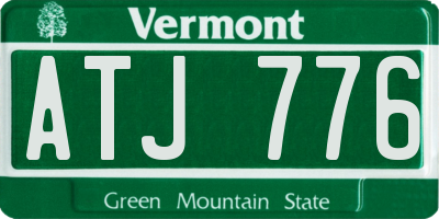 VT license plate ATJ776