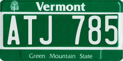 VT license plate ATJ785