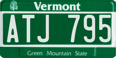 VT license plate ATJ795