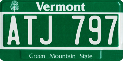 VT license plate ATJ797
