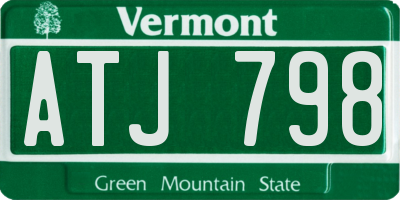 VT license plate ATJ798