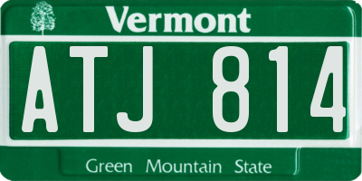VT license plate ATJ814