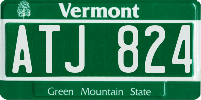VT license plate ATJ824