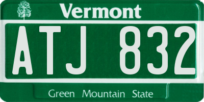 VT license plate ATJ832