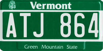 VT license plate ATJ864