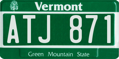 VT license plate ATJ871
