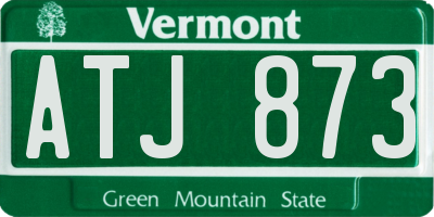 VT license plate ATJ873