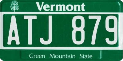 VT license plate ATJ879