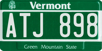 VT license plate ATJ898