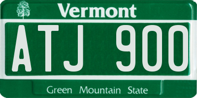 VT license plate ATJ900