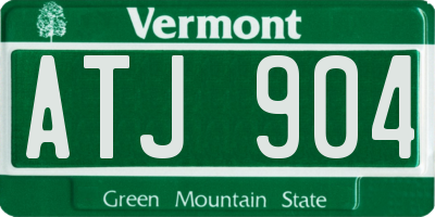 VT license plate ATJ904