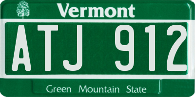 VT license plate ATJ912