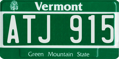 VT license plate ATJ915