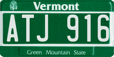 VT license plate ATJ916