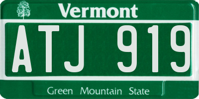 VT license plate ATJ919