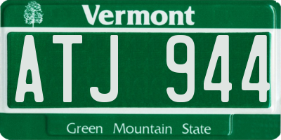 VT license plate ATJ944