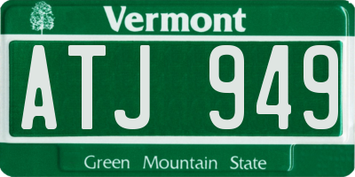 VT license plate ATJ949