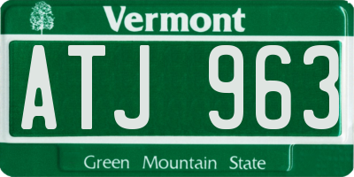 VT license plate ATJ963