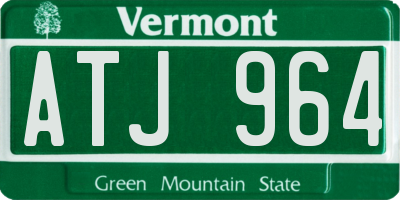 VT license plate ATJ964