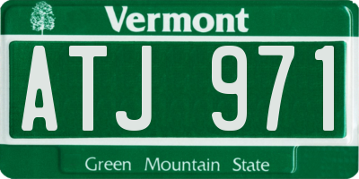 VT license plate ATJ971