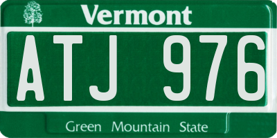 VT license plate ATJ976