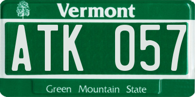 VT license plate ATK057