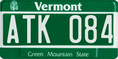 VT license plate ATK084