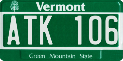 VT license plate ATK106