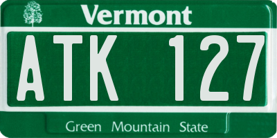VT license plate ATK127