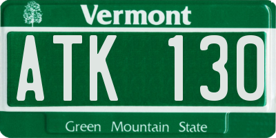 VT license plate ATK130