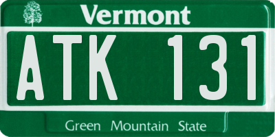 VT license plate ATK131