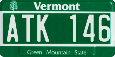 VT license plate ATK146