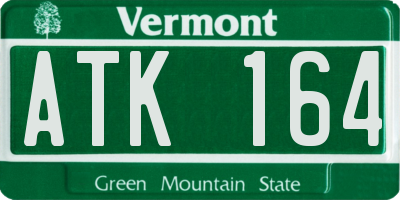 VT license plate ATK164