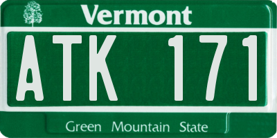 VT license plate ATK171