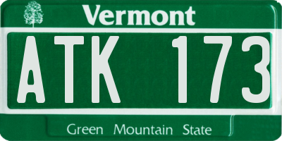 VT license plate ATK173