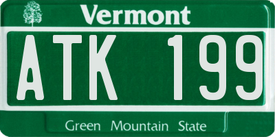 VT license plate ATK199