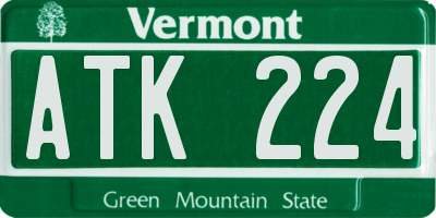 VT license plate ATK224